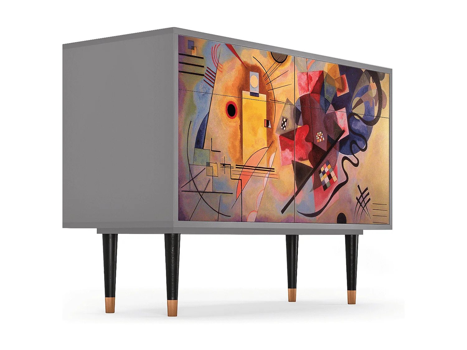 Kredens - 115x85x48 cm - BS4 - Modern Art, Szary