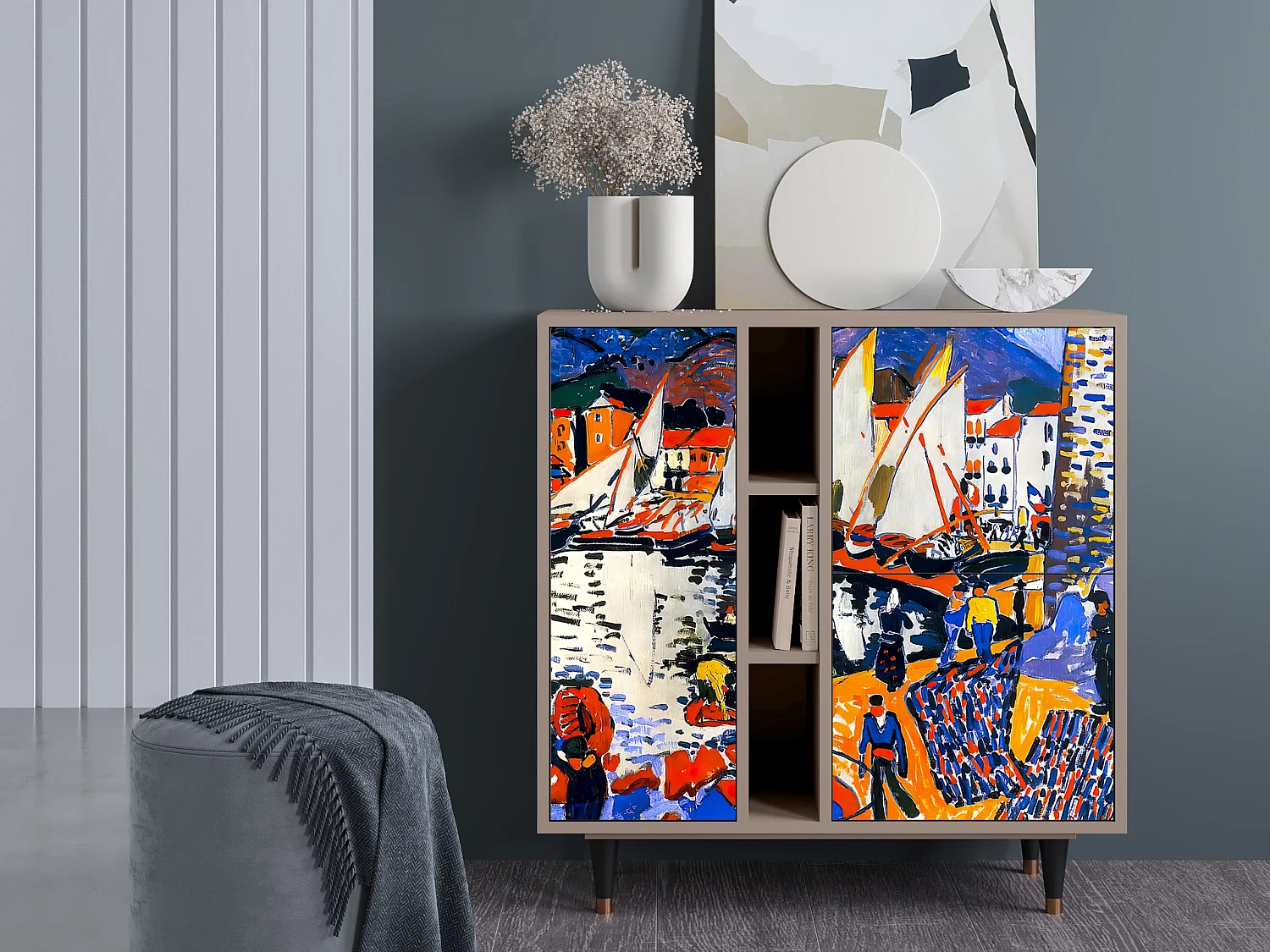 Buffet - 94х96х41 cm - BS5 - Le Séchage des voiles , Latte