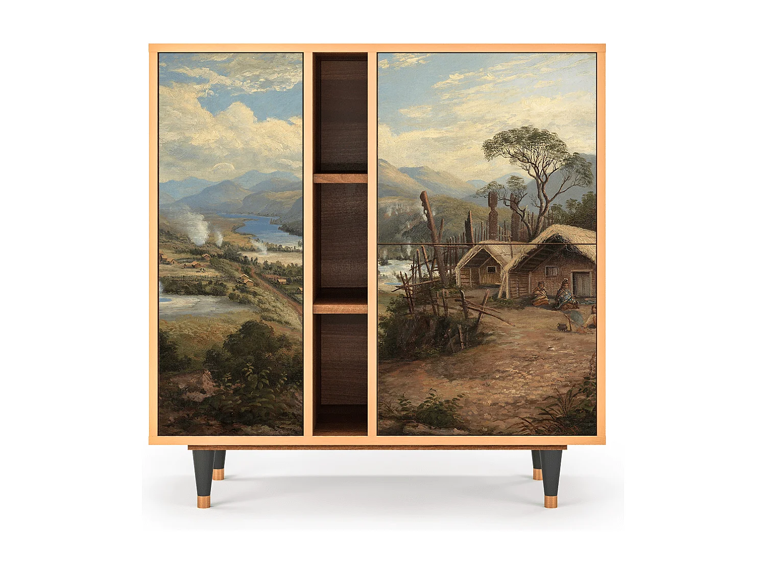 Credenza - 94х96х41 cm - BS5 - View Across the Plains , Noce