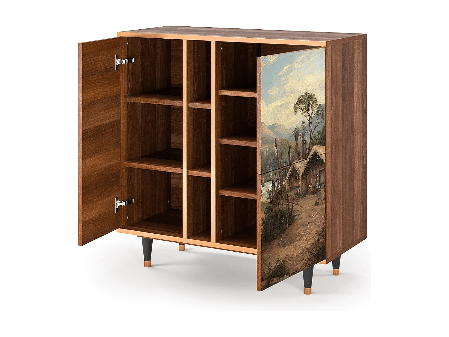 Credenza - 94х96х41 cm - BS5 - View Across the Plains , Noce