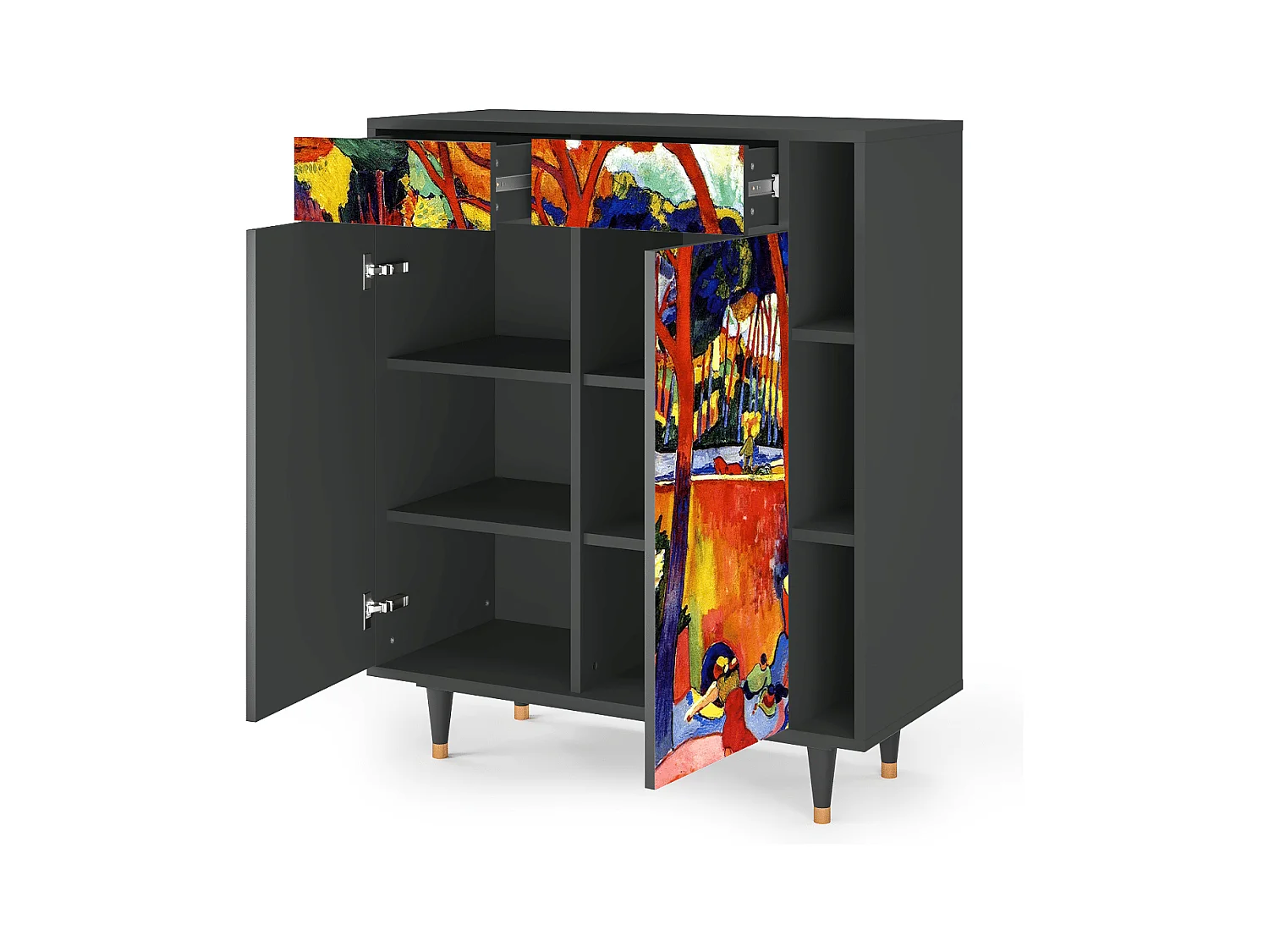 Sideboard - 96х110х41 cm - BS6 - The Turning Road, Anthrazit