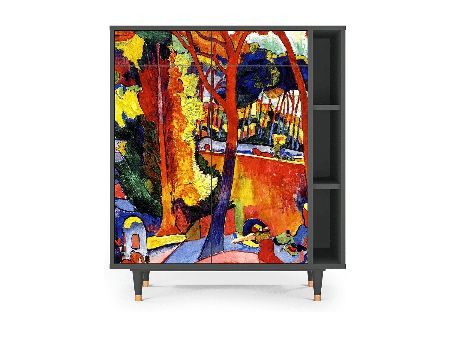 Kredens - 96х110х41 cm - BS6 - The Turning Road, Antracyt