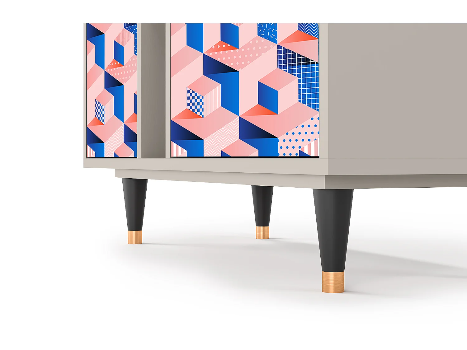 Credenza - 94х96х41 cm - BS5 - Pinky Squares, Sabbia