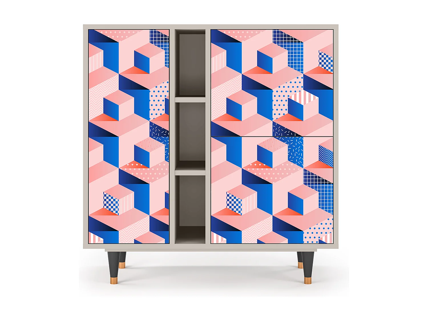 Buffet - 94х96х41 cm - BS5 - Pinky Squares, Sable