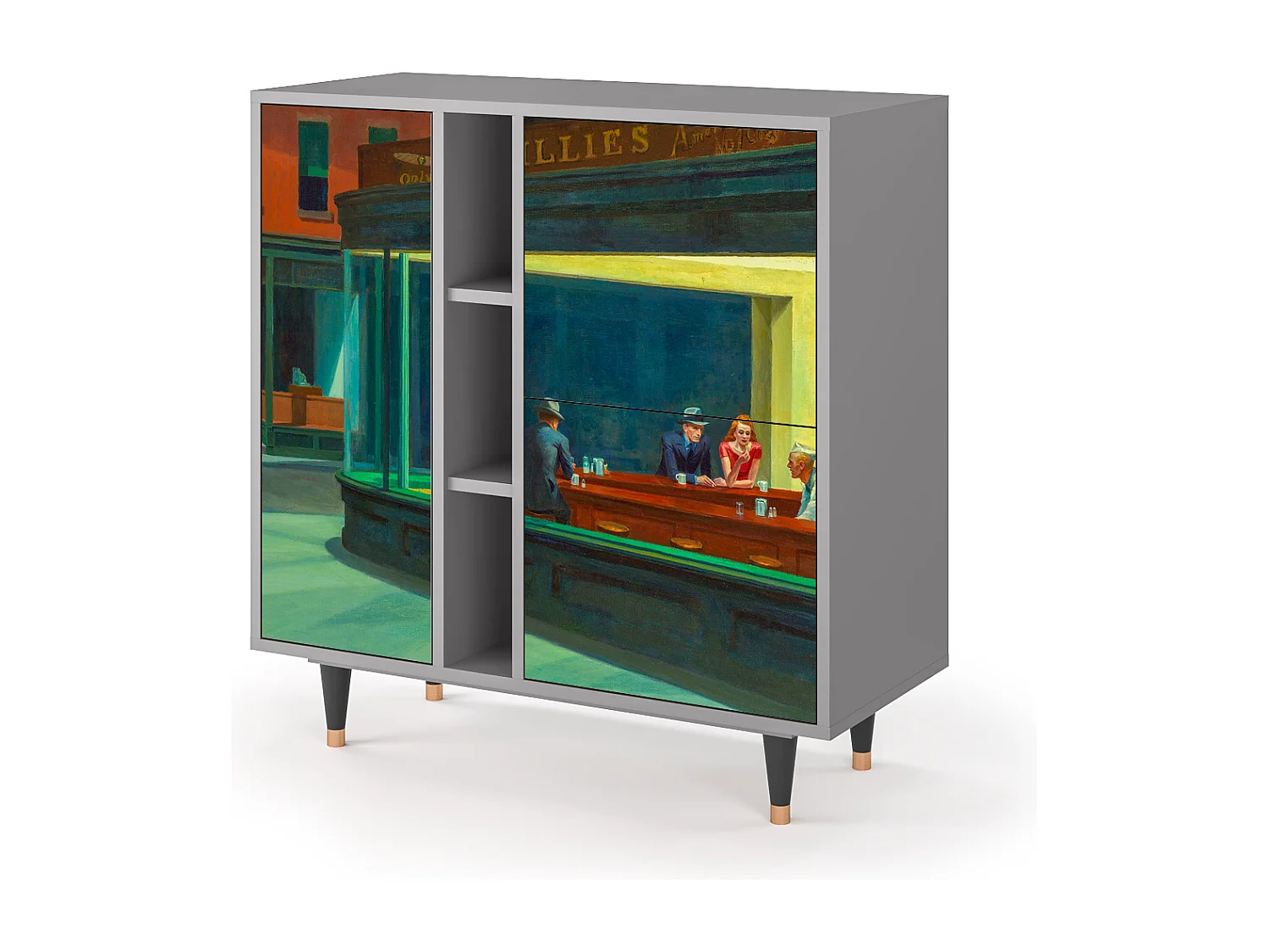 Buffet - 94х96х41 cm - BS5 - Nighthawks by Hopper, Gris