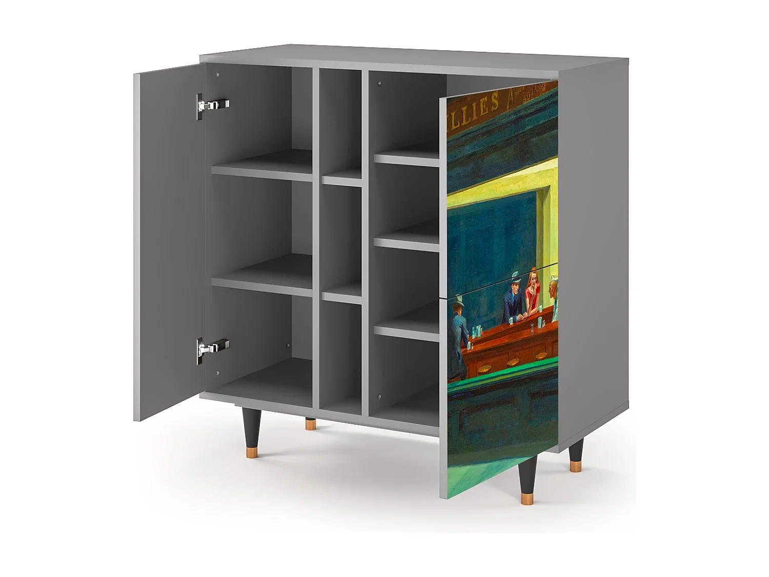 Buffet - 94х96х41 cm - BS5 - Nighthawks by Hopper, Gris