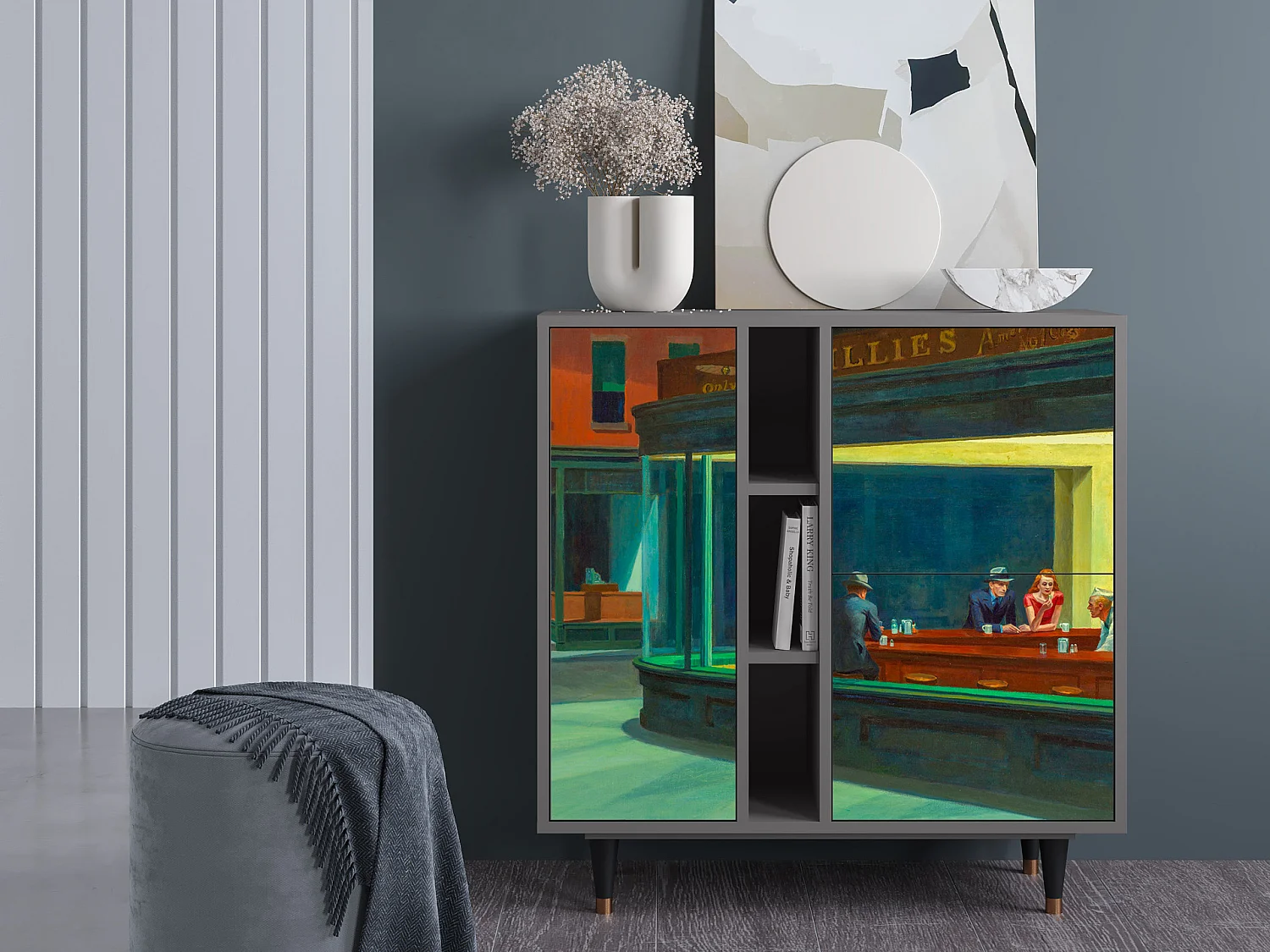 Credenza - 94х96х41 cm - BS5 - Nighthawks by Hopper, Grigio