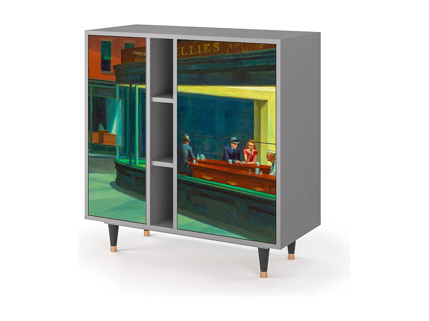 Credenza - 94х96х41 cm - BS5 - Nighthawks by Hopper, Grigio