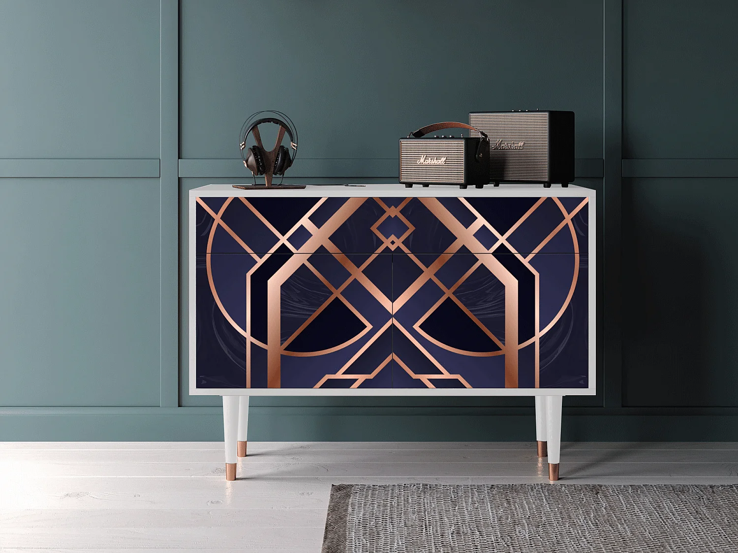 Buffet - 115x85x48 cm - BS4 - Purple Temple, Blanc