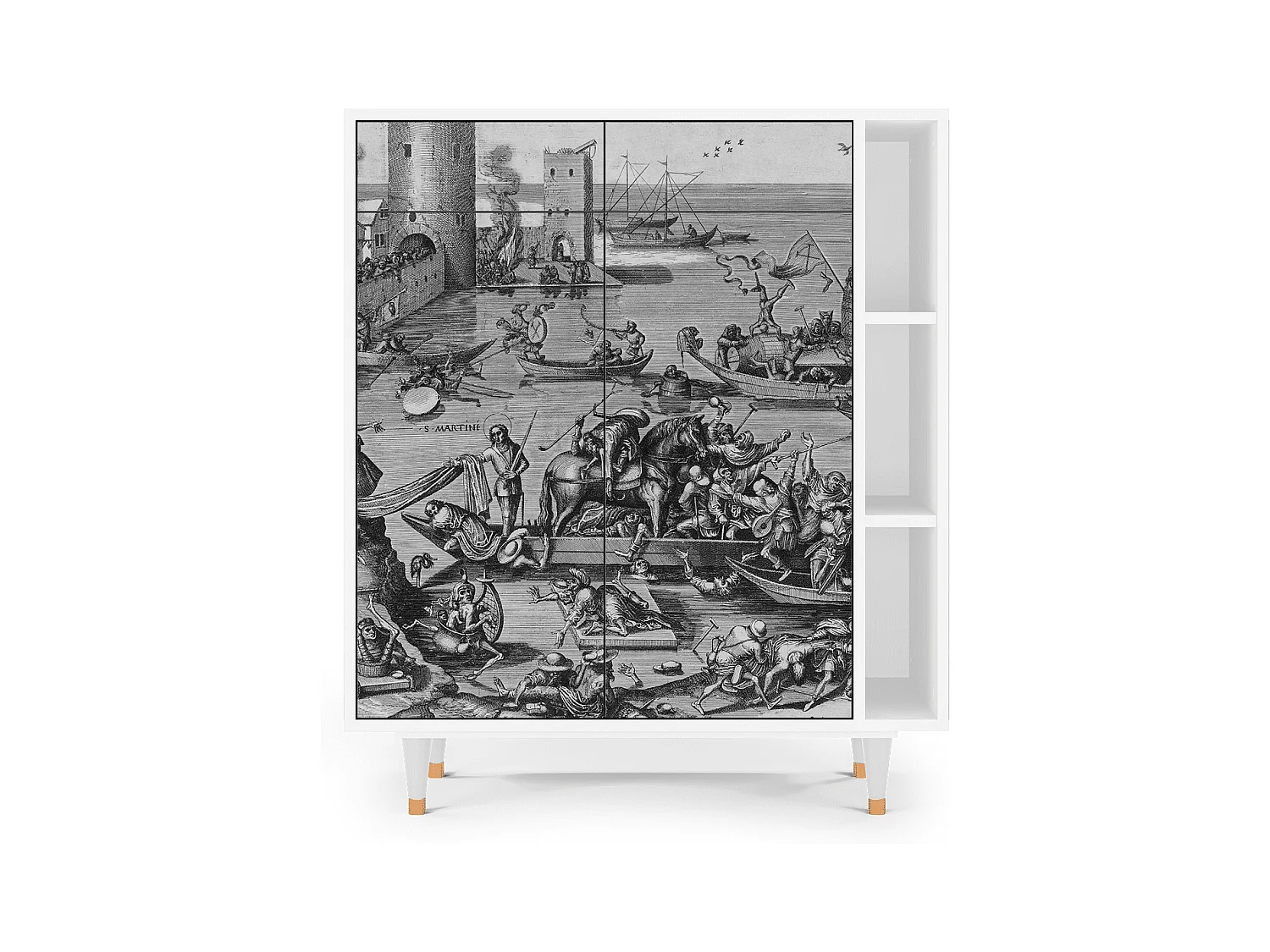 Buffet - 96х110х41 cm - BS6 - Saint Martin, Blanc