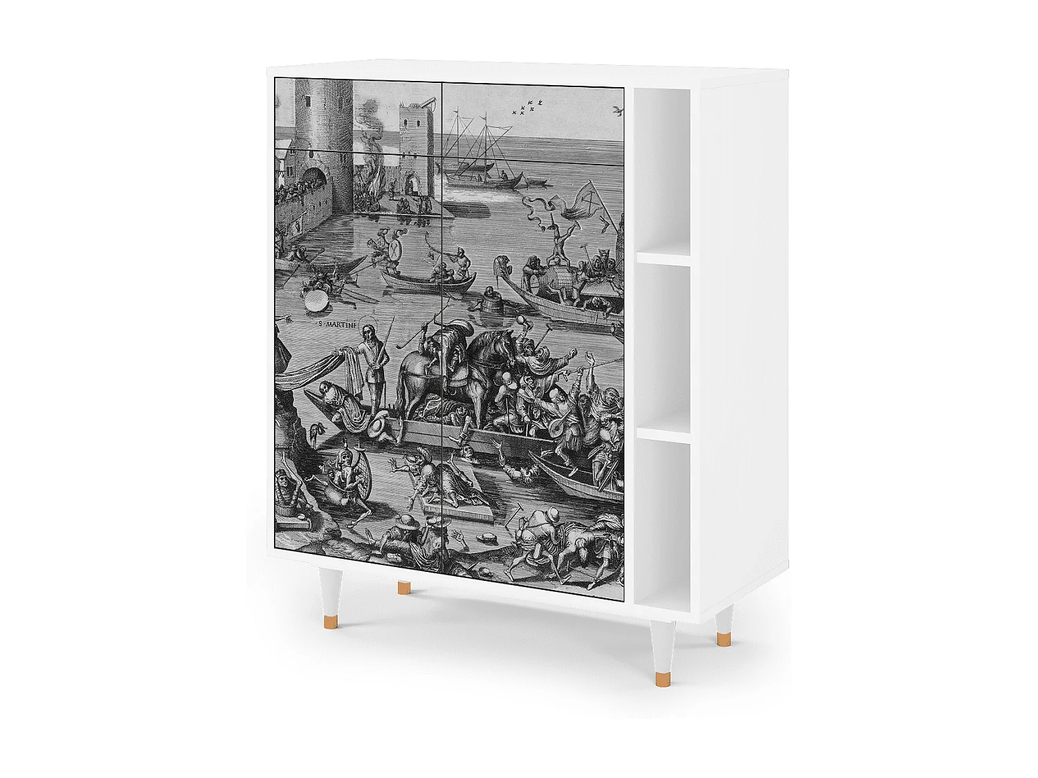 Buffet - 96х110х41 cm - BS6 - Saint Martin, Blanc