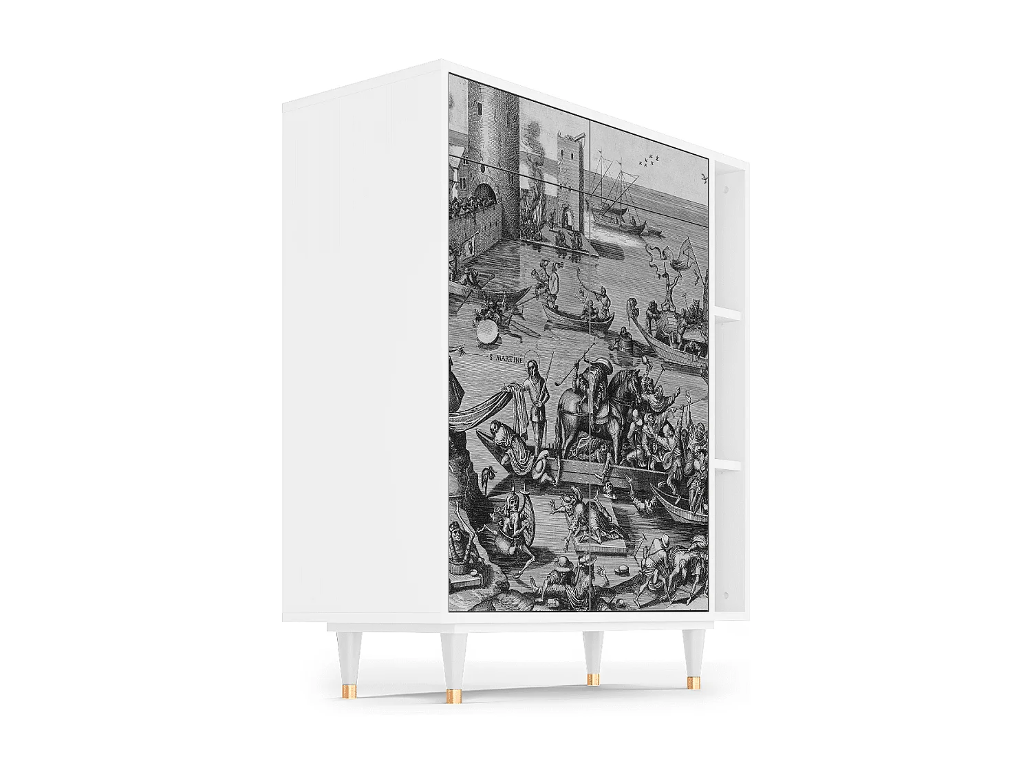 Buffet - 96х110х41 cm - BS6 - Saint Martin, Blanc