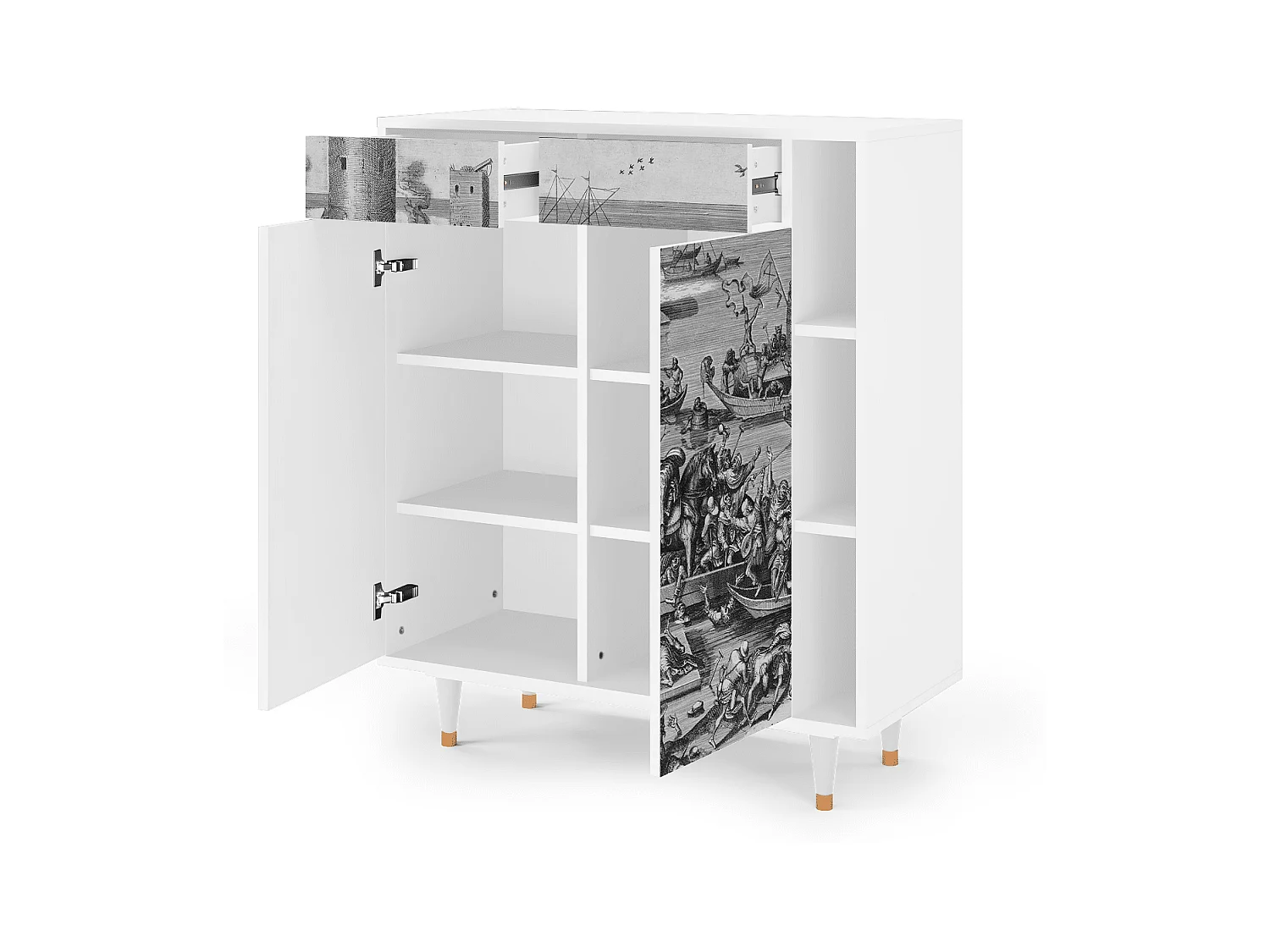 Buffet - 96х110х41 cm - BS6 - Saint Martin, Blanc