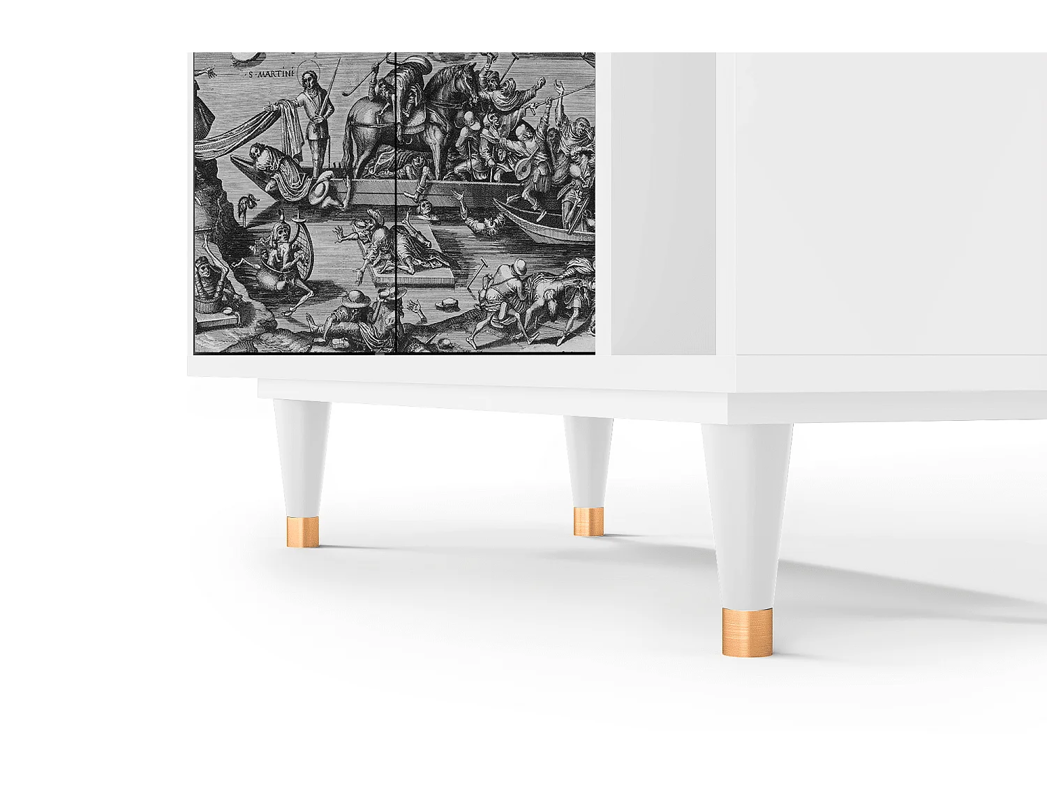 Kredens - 96х110х41 cm - BS6 - Saint Martin, Biały