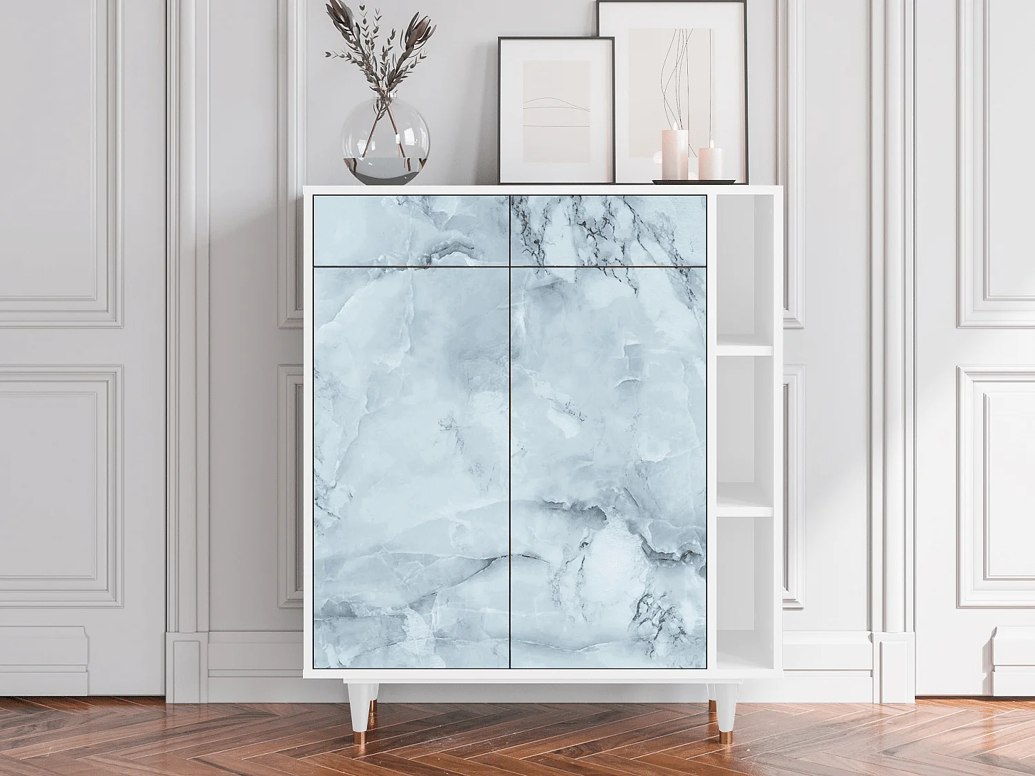 Dressoir - 96х110х41 cm - BS6 - Glacial Colour, Wit