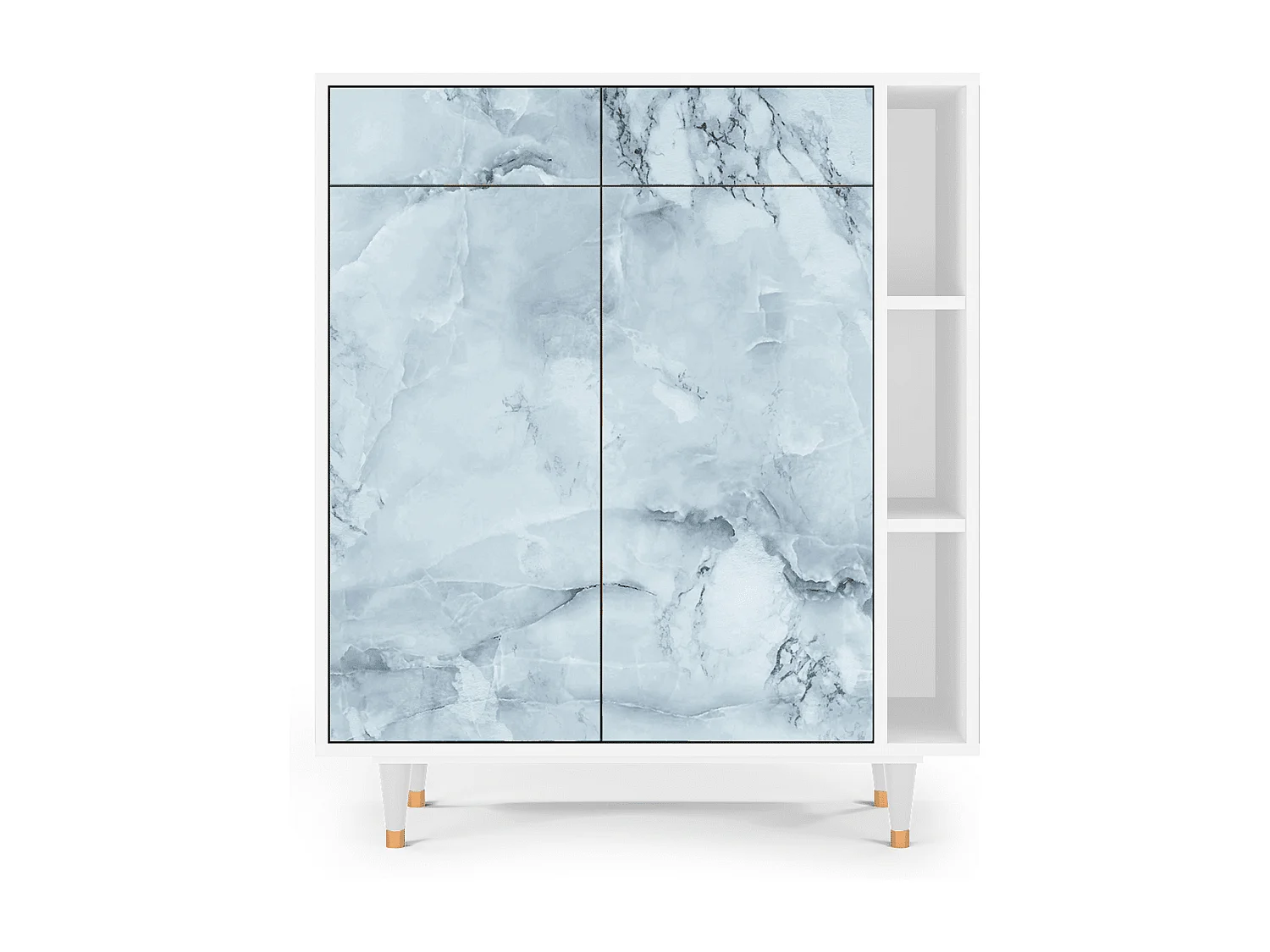 Dressoir - 96х110х41 cm - BS6 - Glacial Colour, Wit