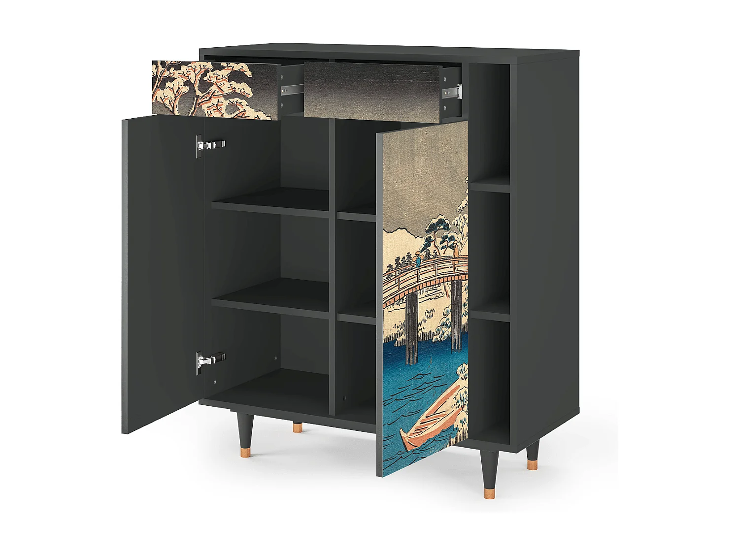 Buffet - 96х110х41 cm - BS6 - Katabira River, Anthracite