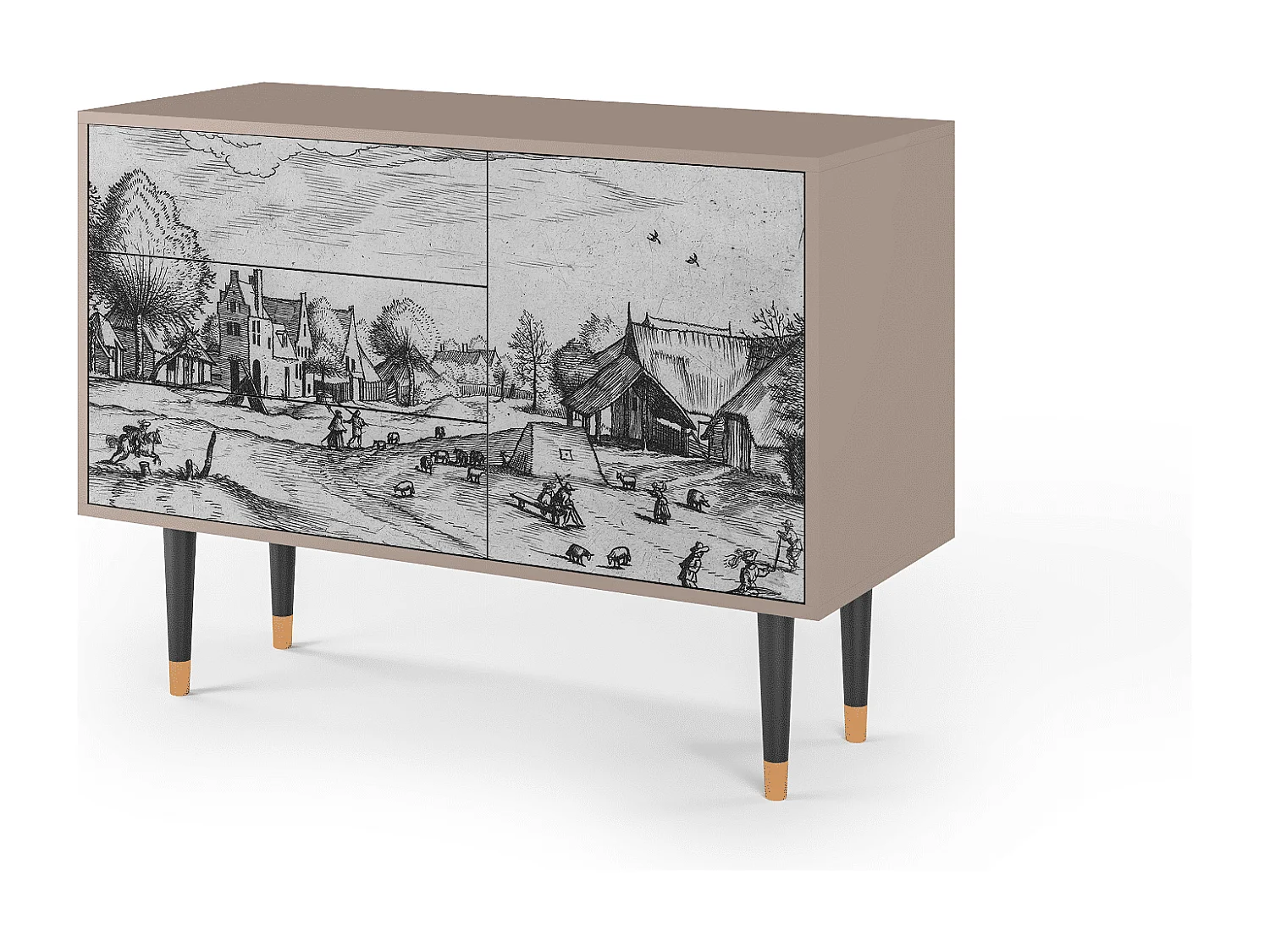 Kredens - 115х84х41 cm - S3 - Country Village, Latte