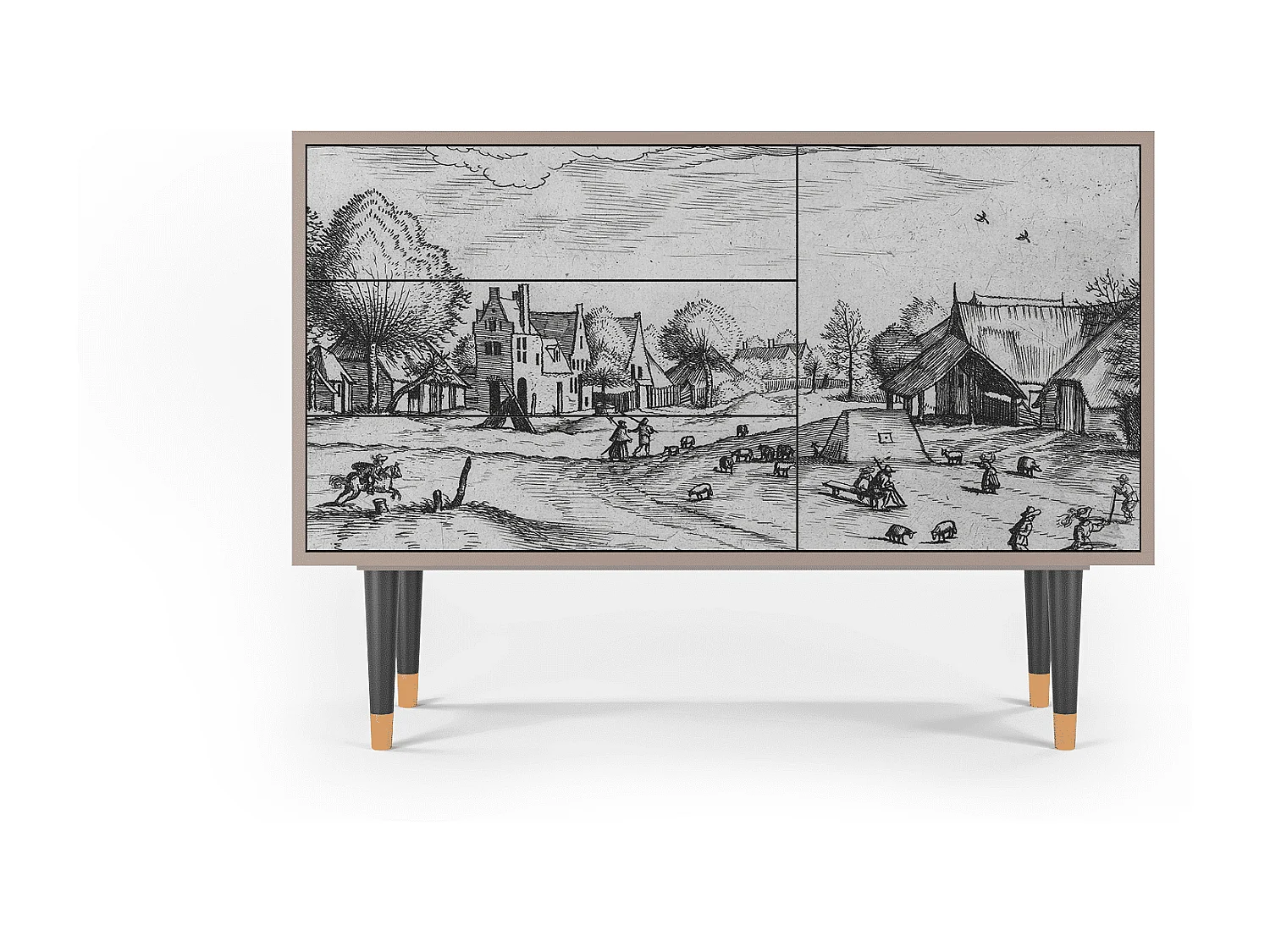 Buffet - 115х84х41 cm - S3 - Country Village, Latte