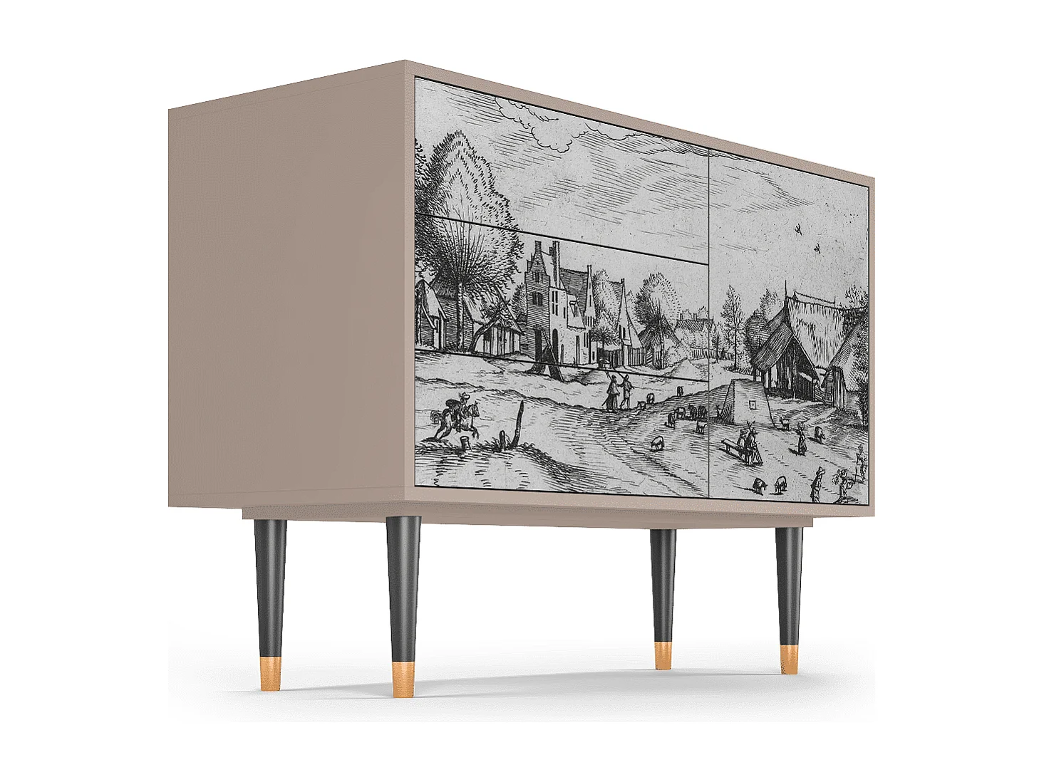 Buffet - 115х84х41 cm - S3 - Country Village, Latte