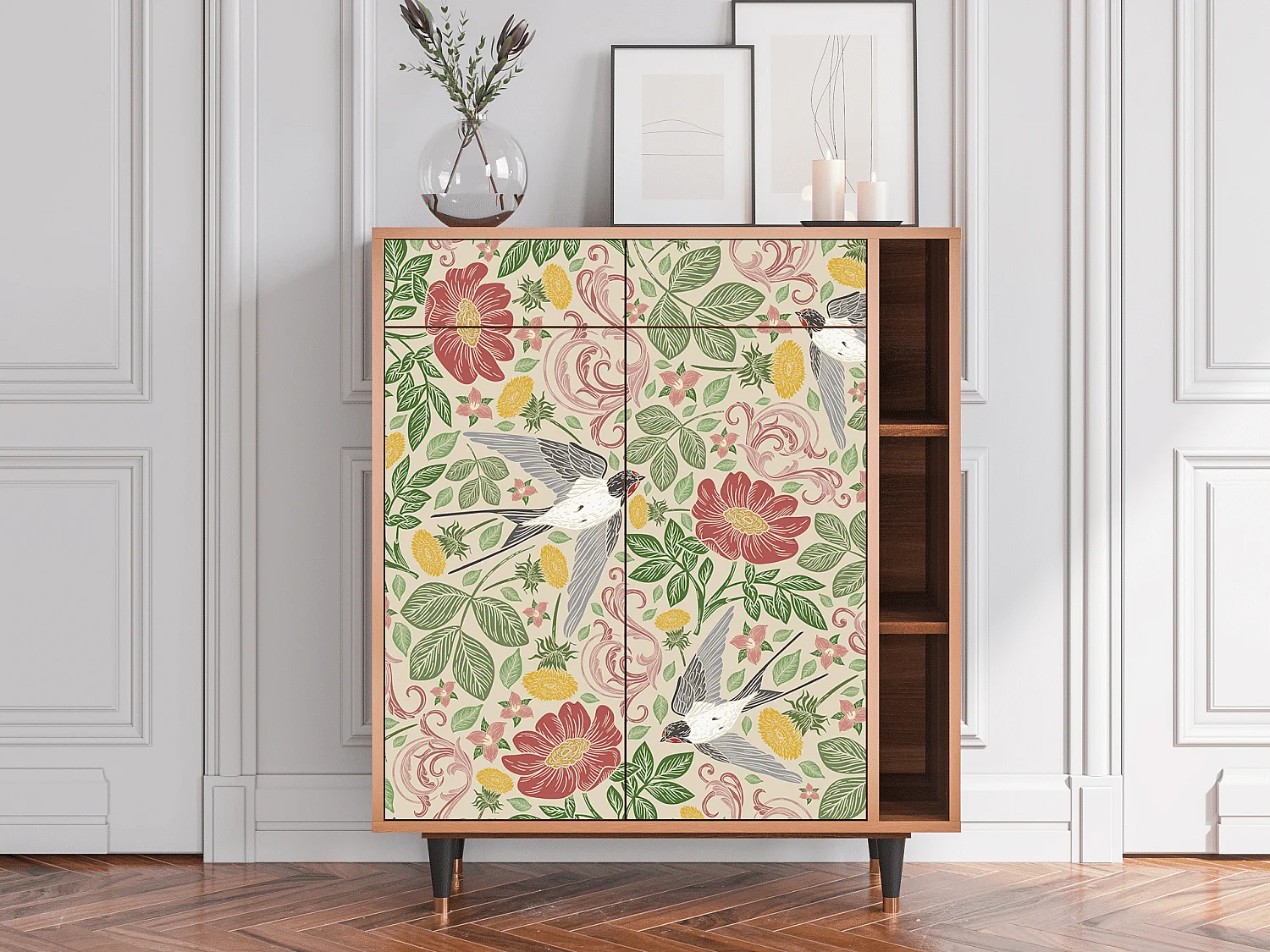 Buffet - 96х110х41 cm - BS6 - Spring Swallow, Noyer