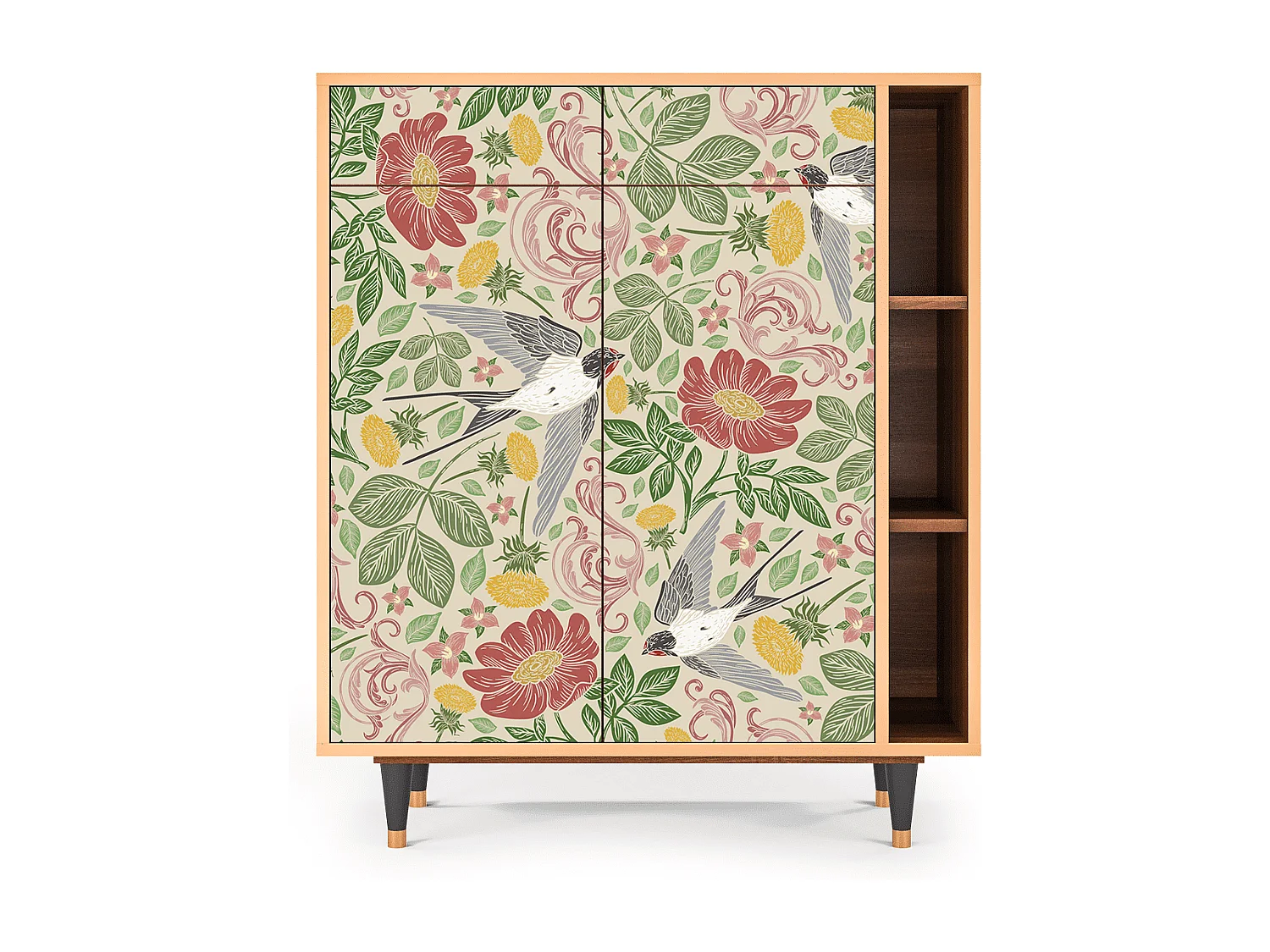 Credenza - 96х110х41 cm - BS6 - Spring Swallow, Noce