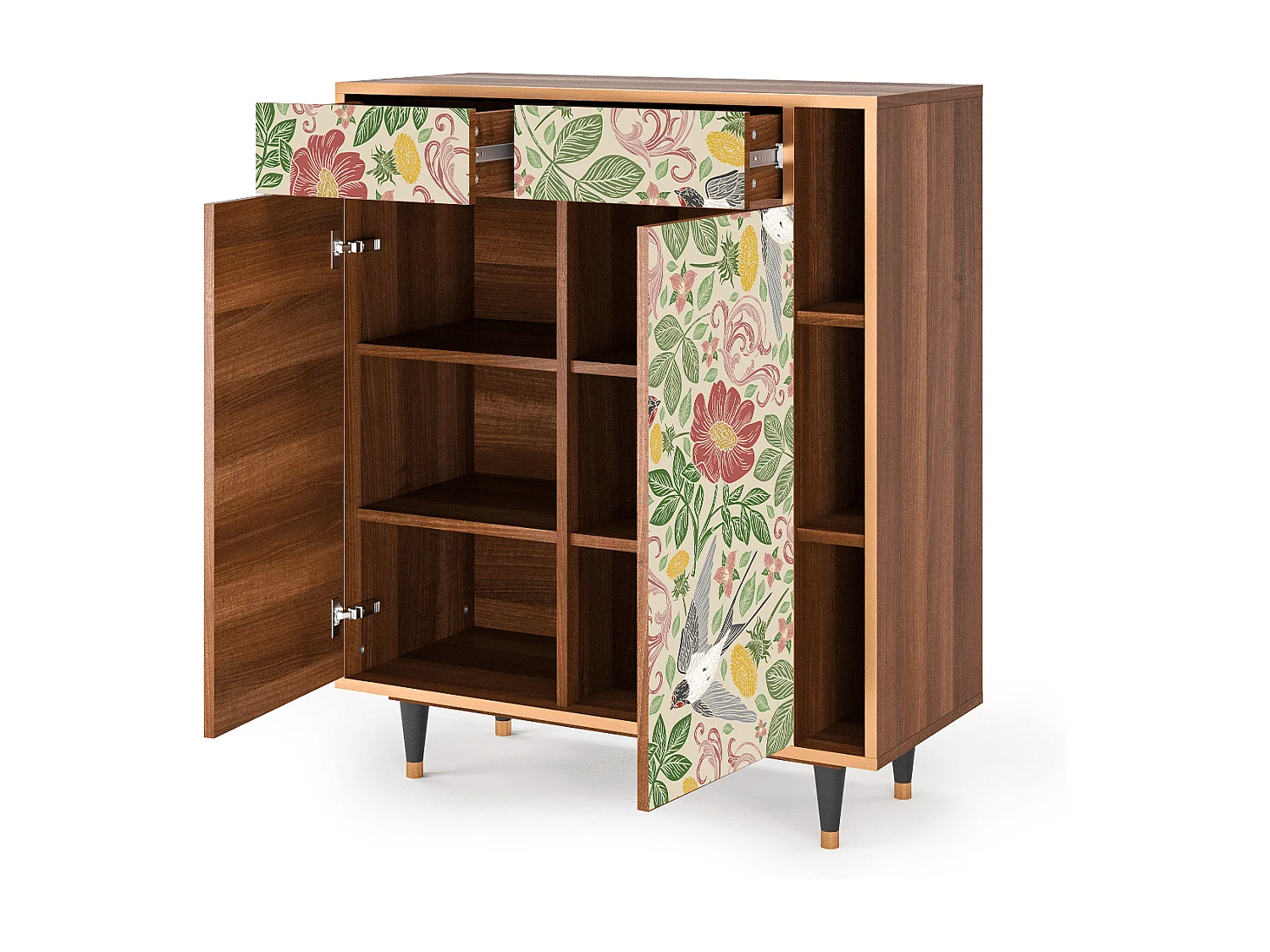 Credenza - 96х110х41 cm - BS6 - Spring Swallow, Noce