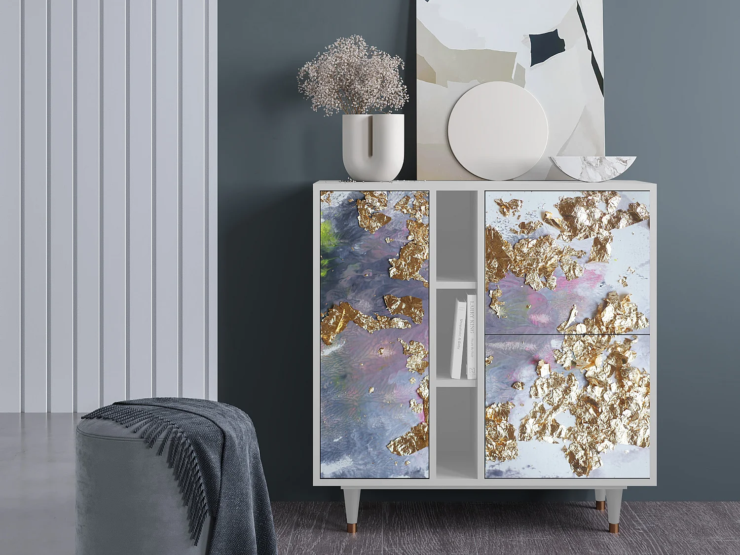 Aparador - 94х96х41 cm - BS5 - Planet Earth, Branco