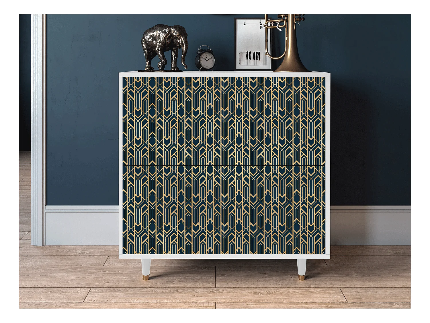 Buffet - 94x96x48 cm - BS3 - Golden Empire, Blanc