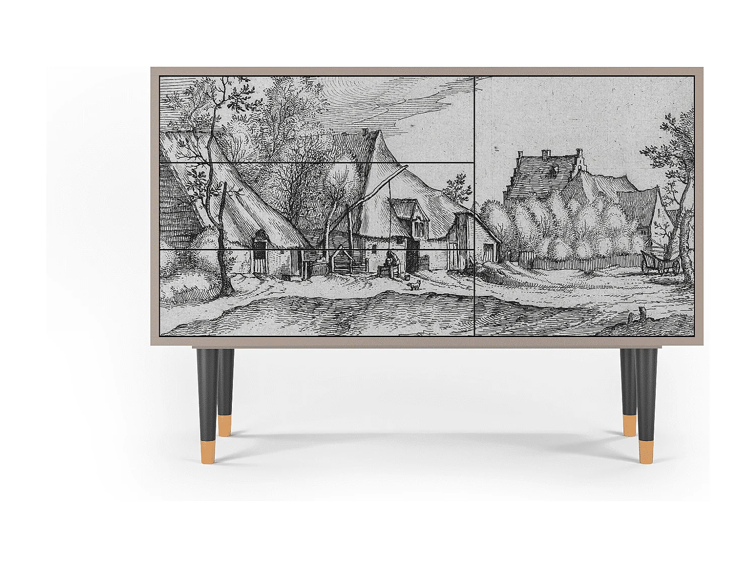 Aparador - 115х84х41 cm - S3 - Farms in a Village, Latte