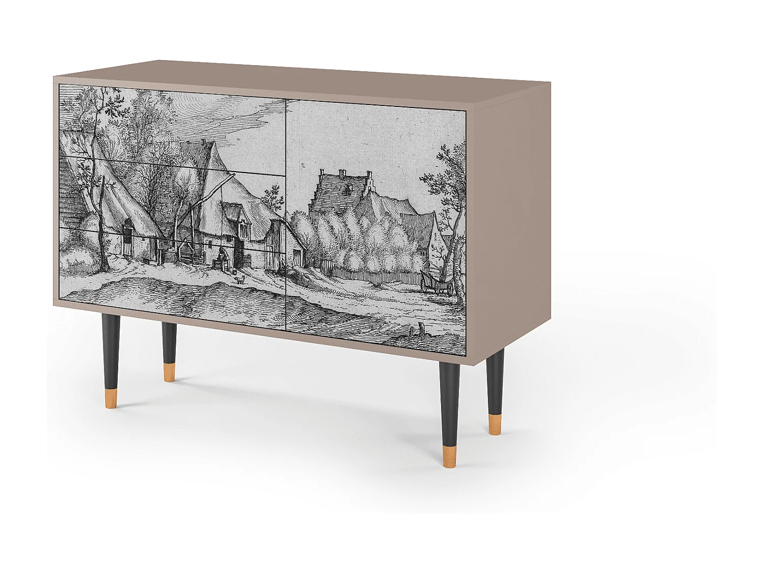 Credenza - 115х84х41 cm - S3 - Farms in a Village, Latte