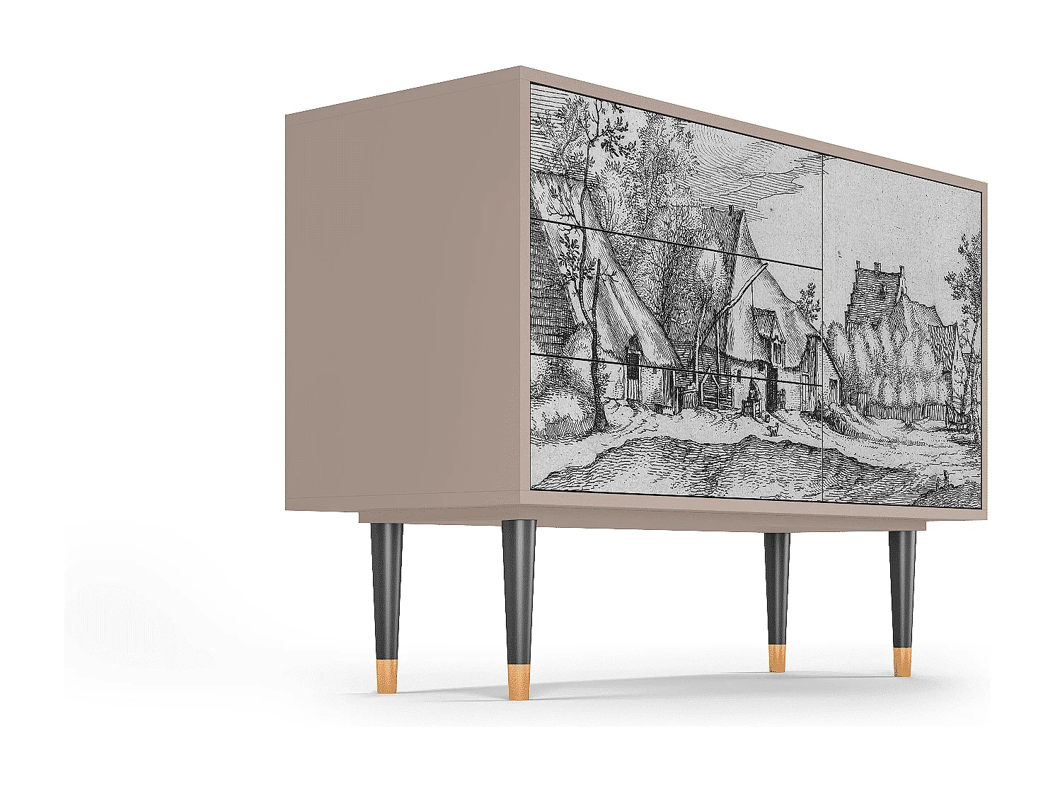 Credenza - 115х84х41 cm - S3 - Farms in a Village, Latte