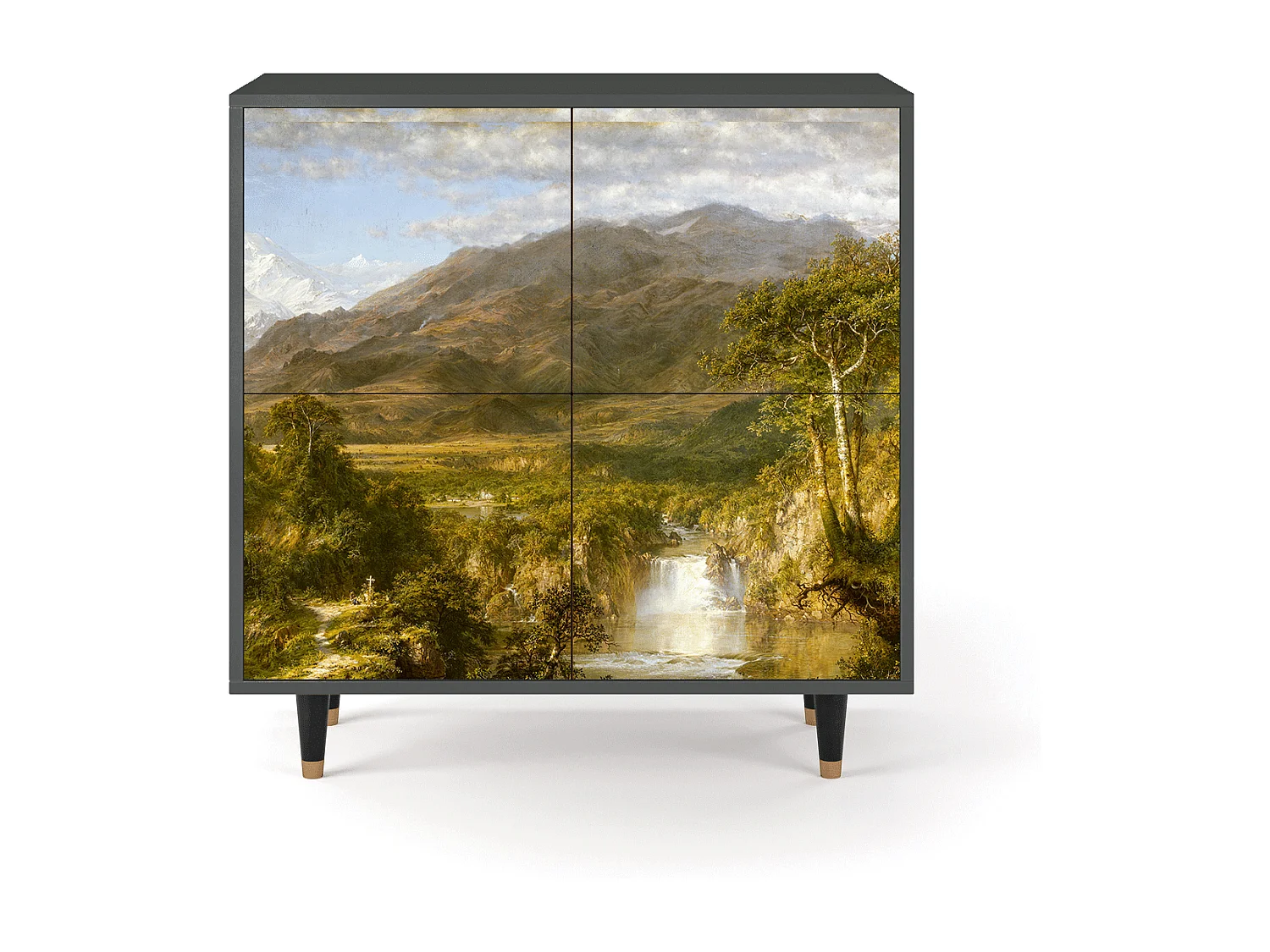 Kredens - 94x96x48 cm - BS3 - The Heart of the Andes , Antracyt