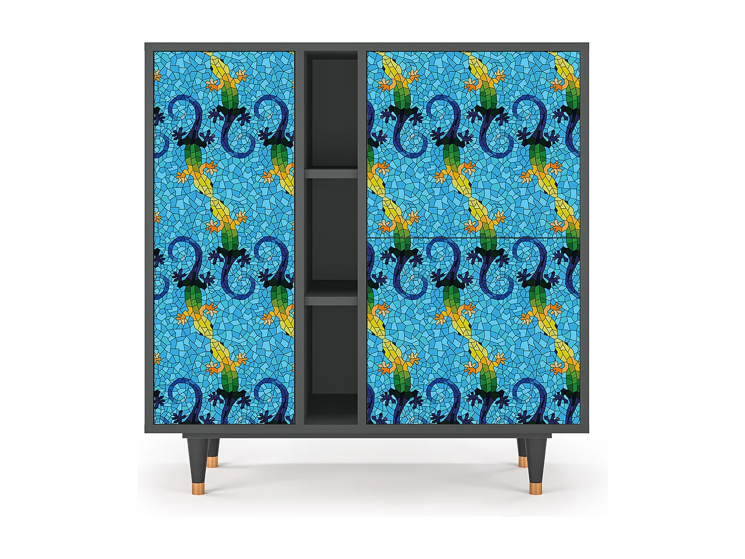 Kredens - 94х96х41 cm - BS5 - Gaudi's Lizard, Antracyt