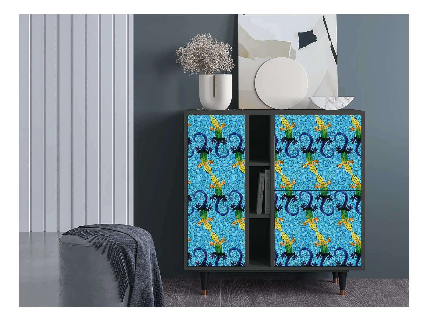 Buffet - 94х96х41 cm - BS5 - Gaudi's Lizard, Anthracite