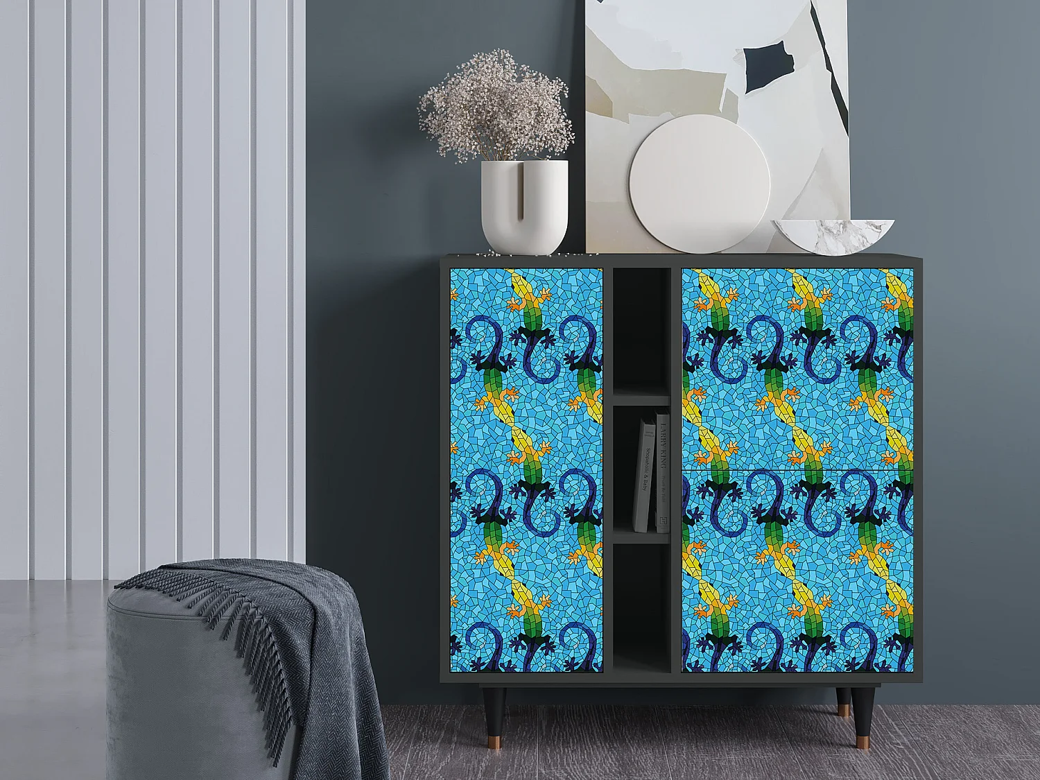 Buffet - 94х96х41 cm - BS5 - Gaudi's Lizard, Anthracite