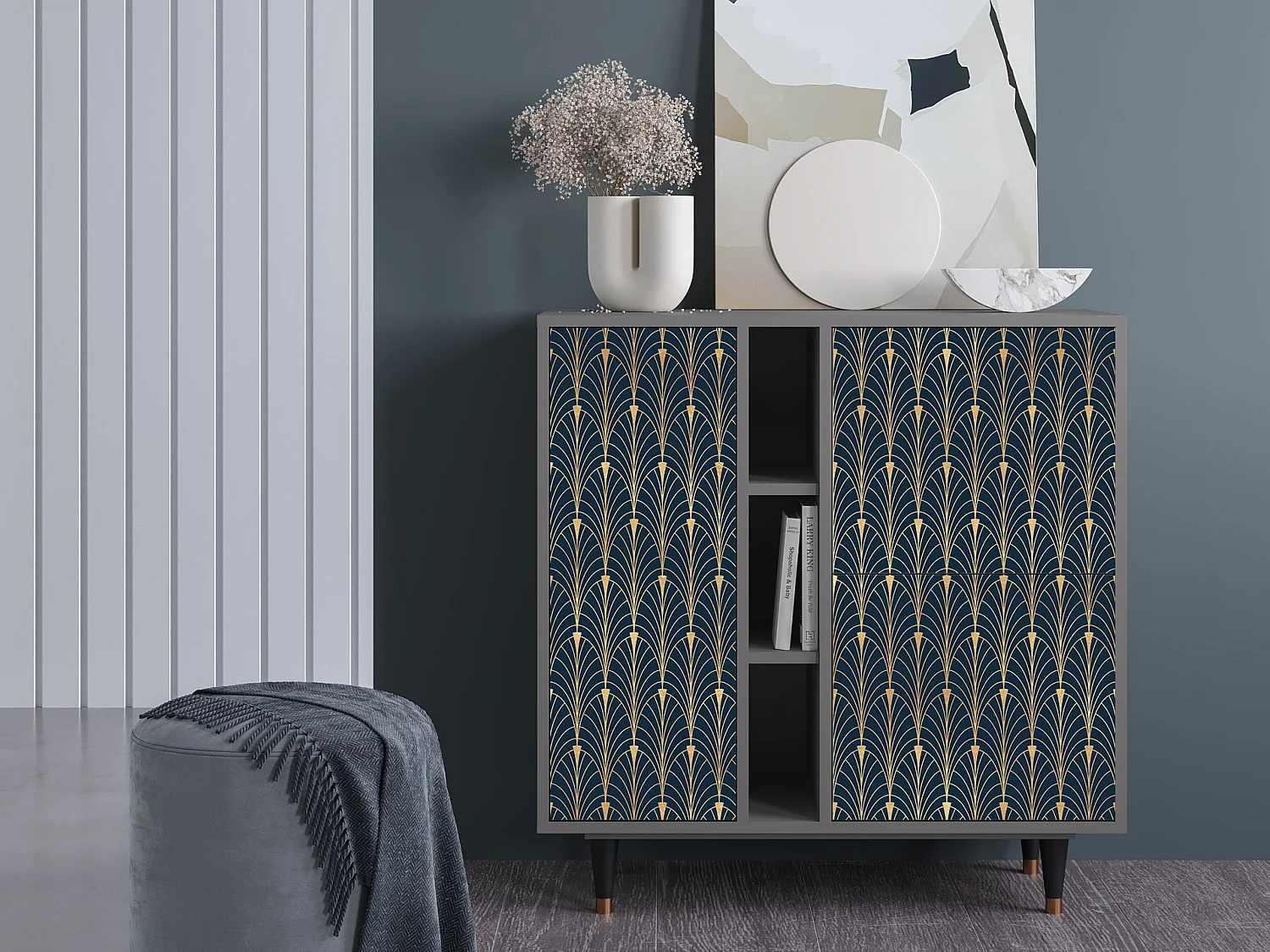 Buffet - 94х96х41 cm - BS5 - Flower of the Nile, Gris