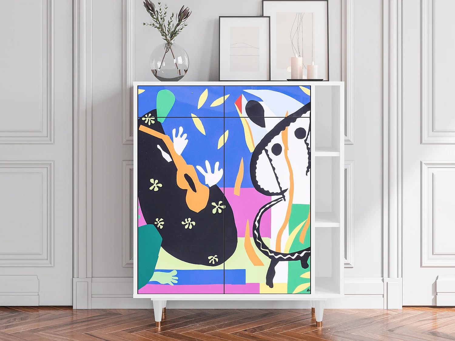 Kredens - 96х110х41 cm - BS6 - La Tristesse du Roi, Biały