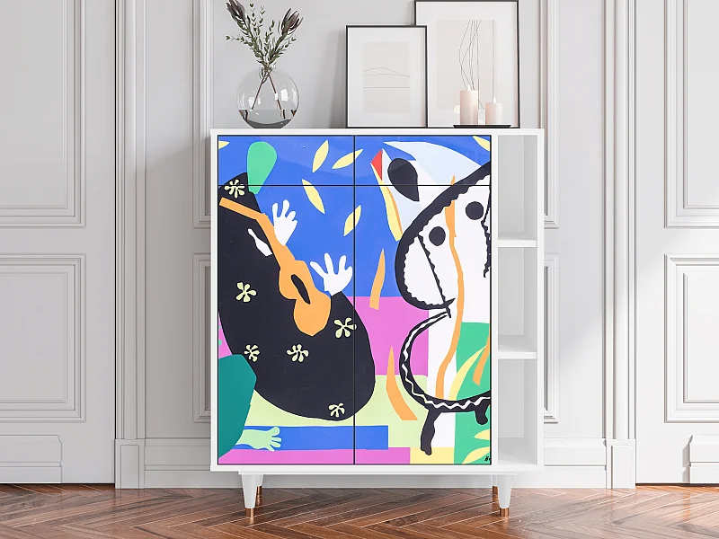 Kredens - 96х110х41 cm - BS6 - La Tristesse du Roi, Biały