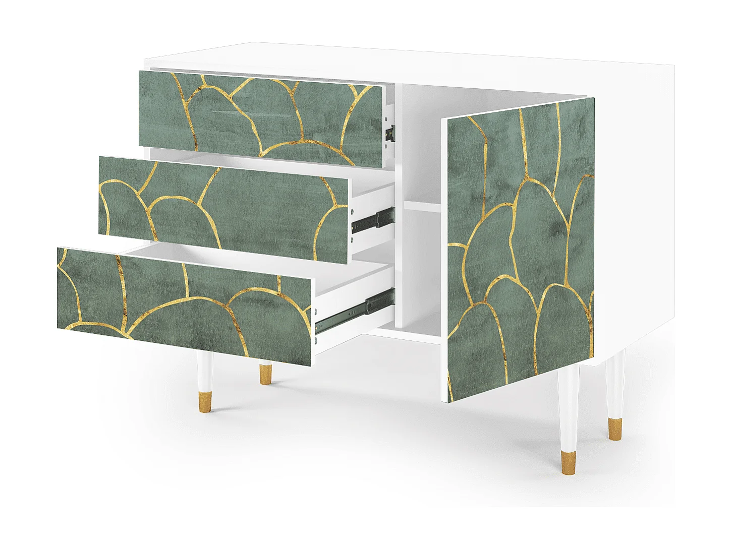 Buffet - 115х84х41 cm - S3 - Magnificent Water Lily, Blanc