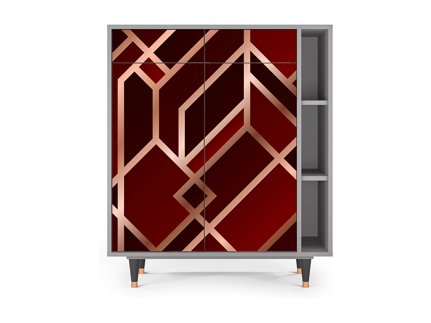 Aparador - 96х110х41 cm - BS6 - Velvet 1920's, Cinza