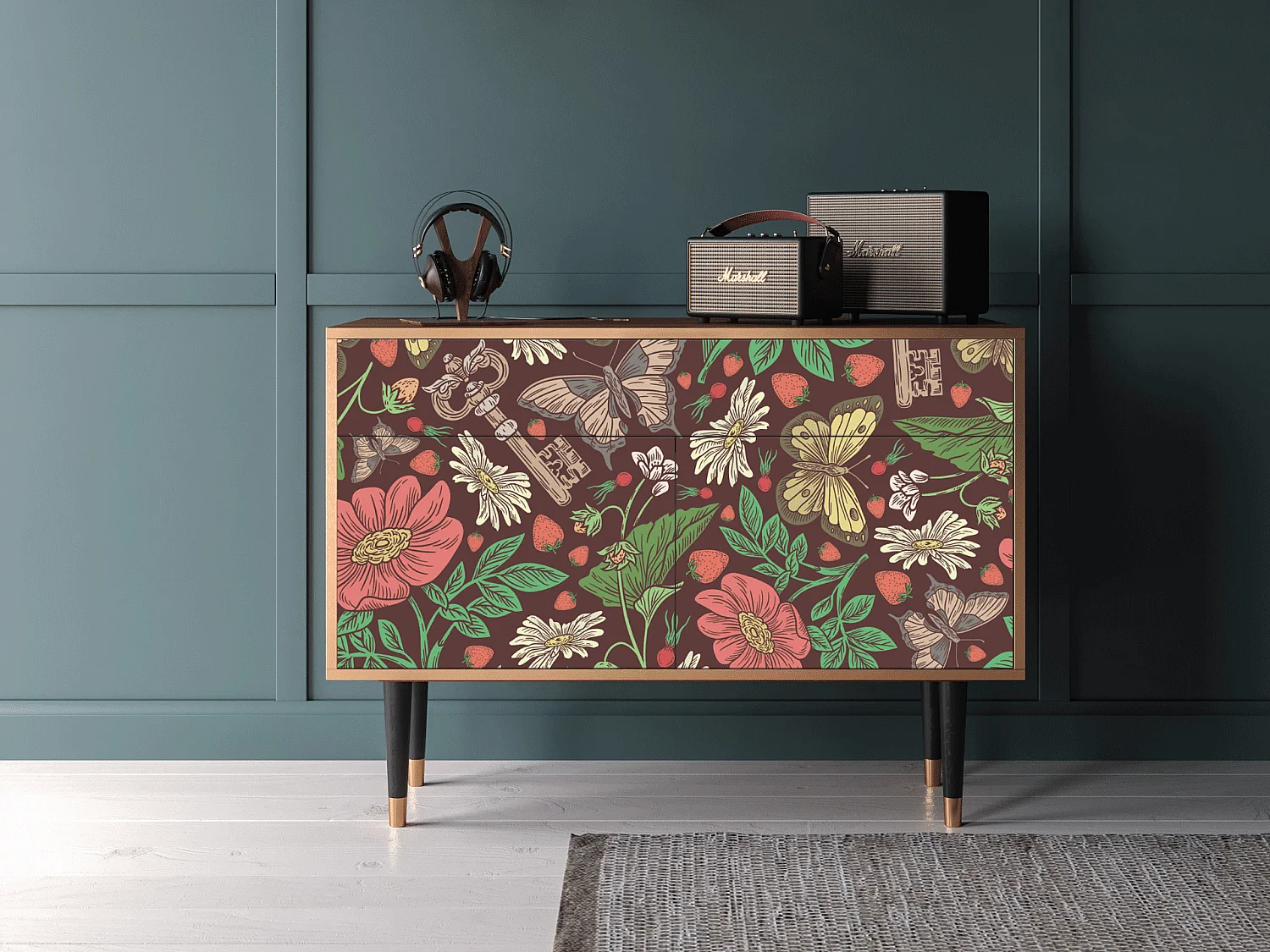 Sideboard - 115x85x48 cm - BS4 - Chocolate Bar, Walnuss