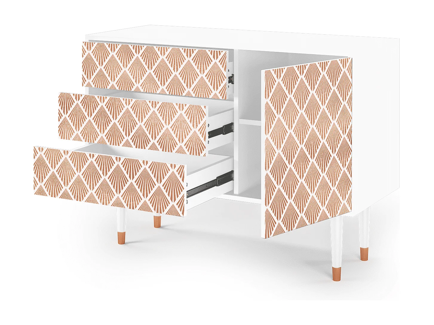 Credenza - 115х84х41 cm - S3 - Pastel Sunrise, Bianco