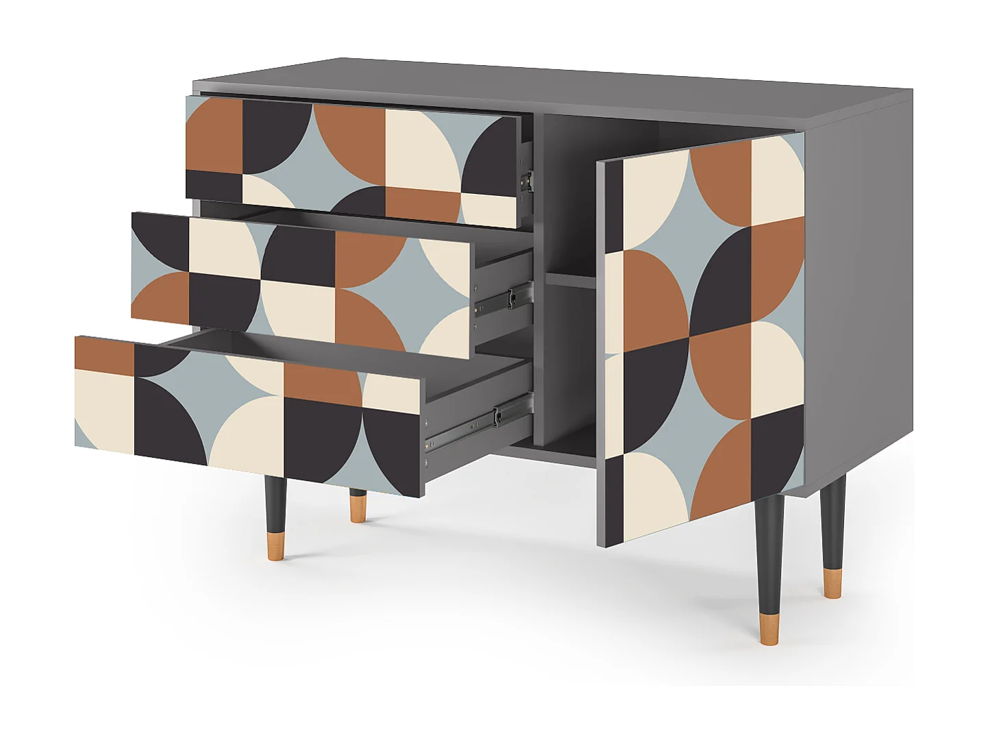 Aparador - 115х84х41 cm - S3 - Brown Sensation, Gris