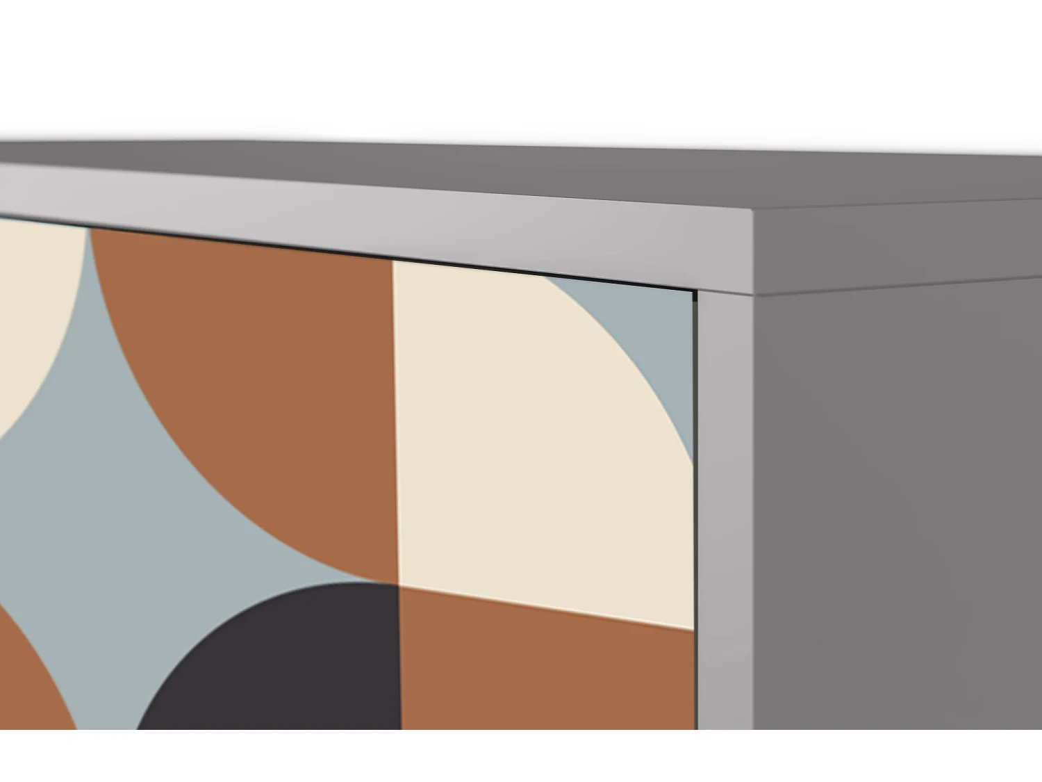 Kredens - 115х84х41 cm - S3 - Brown Sensation, Szary