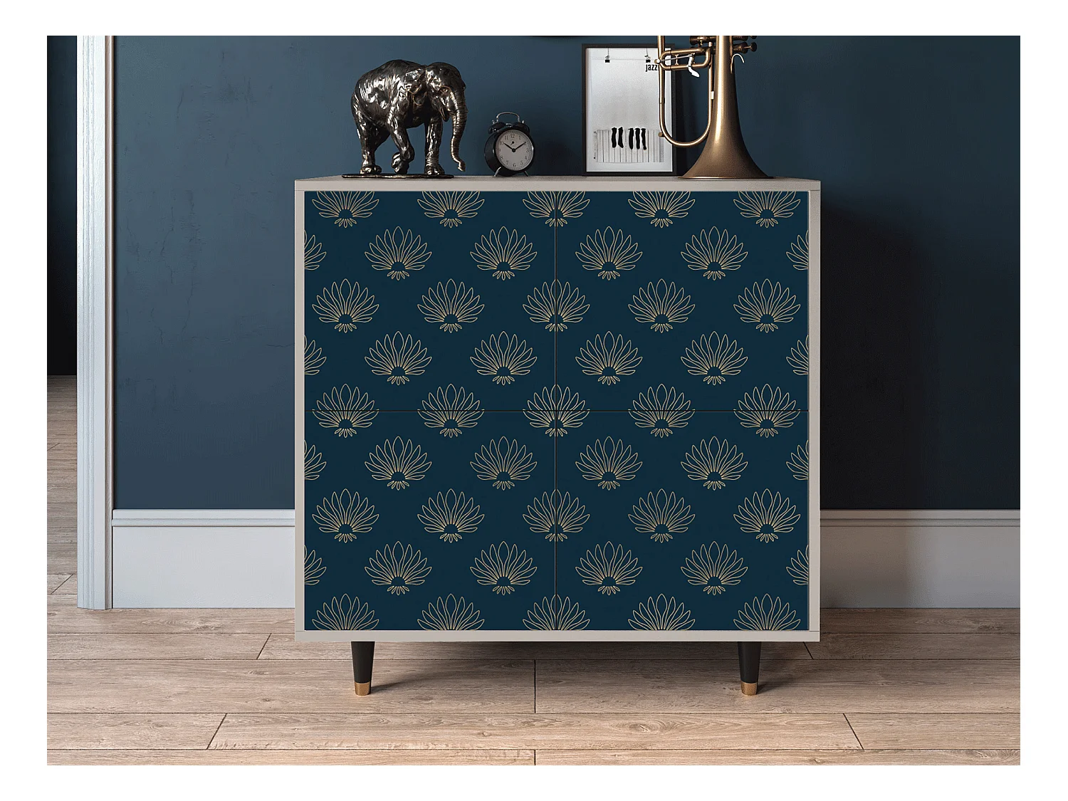 Kredens - 94x96x48 cm - BS3 - Blue Lotus, Piaskowy