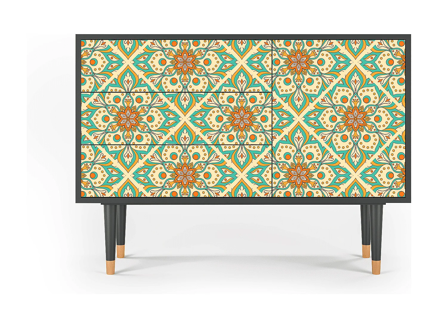 Dressoir - 115х84х41 cm - S3 - Hindu Daisy, Antraciet