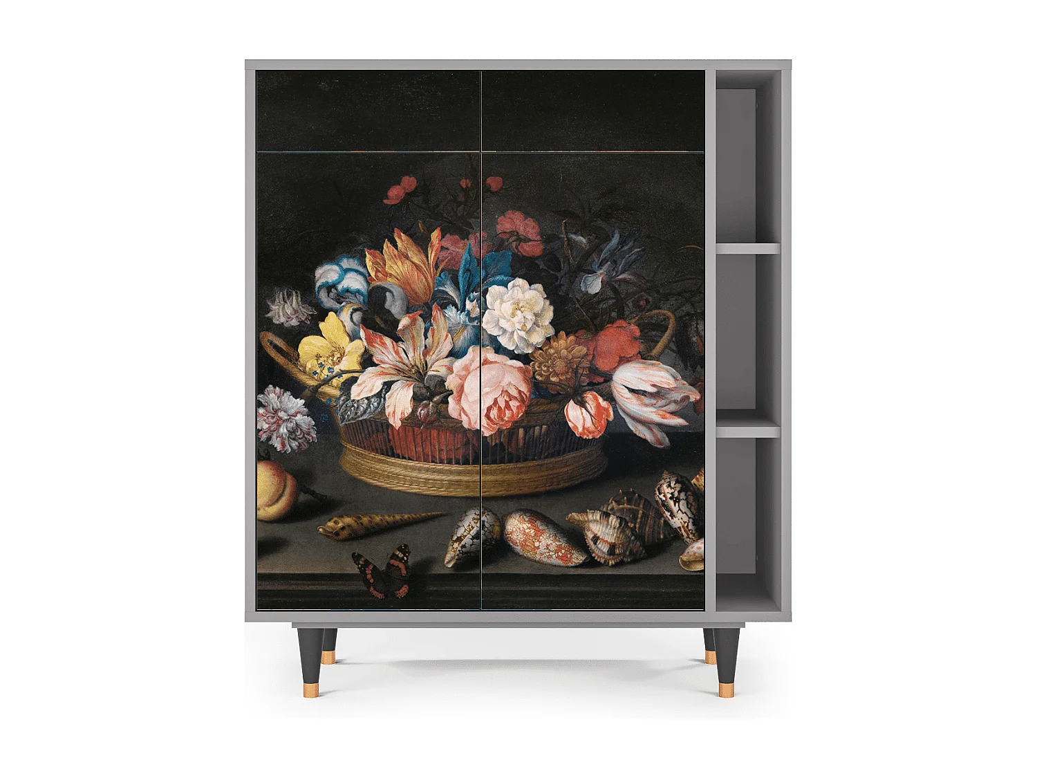 Buffet - 96х110х41 cm - BS6 - Still Life with Flowers, Gris