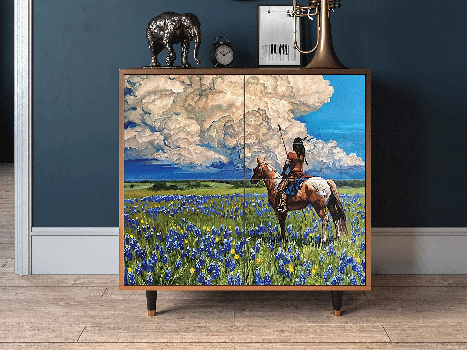 Kredens - 94x96x48 cm - BS3 - Thunderheads by Dean, Orzech