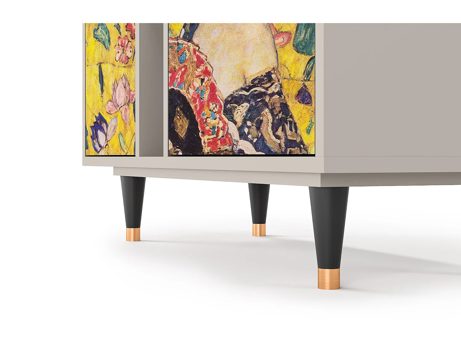 Credenza - 94х96х41 cm - BS5 - Lady with Fan by Klimt, Sabbia